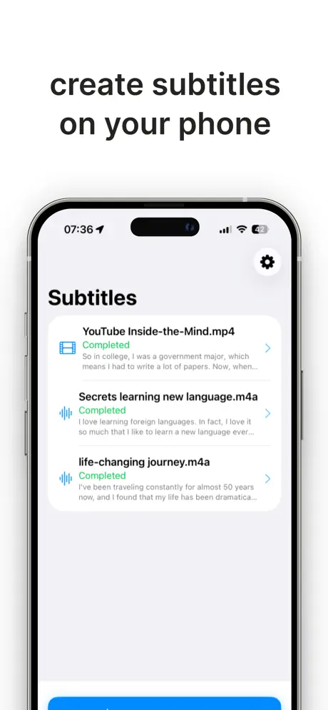 Instant Subtitles main screen